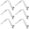 BESPORTBLE 6 Pezzi Clip a Molla per Kayak, Clip a Scatto per, Acciaio al Manganese, Argento, per Assemblaggio Rapido, per Turbolente e Condizioni Ventose