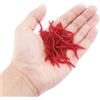 Generic 100 esche artificiali a forma di lombrichi, vermi finti morbidi, piccole esche da pesca in plastica morbida (3,8 cm)