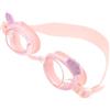 Kichvoe Occhialini Nuoto Impermeabili Antiappannamento Cartoni Rosa | Lenti in Silicone e Pc, Cinturino Regolabile Rapido, Tenuta Stabile, per Piccoli Nuotatori