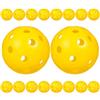 ULTECHNOVO 48 Pezzi Palline da Golf Perforate per Pratica Indoor e Giardino | Plastica Gialla, Design Forato, Uso Versatile in Ufficio E'aperto, per Allenamento e Miglioramento