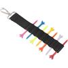JUMPLAWN Porta Tee da Golf Organizer per Tee, PU Plastico, Nero, 7 Scomparti, con Moschettone e Clip Portachiavi, per Driving Range e Campi da Golf, Portatile