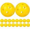 Luxshiny 48 Pezzi Palline da Allenamento Golf Perforate in Plastico Giallo | Uso Indoor e Diversi Contesti di Pratica, Design Forato, Accessori da Golf per Migliorare Tecnica