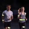 Generic Confezione da 2 fasce riflettenti regolabili ad alta visibilità verde fluo elastiche per braccia e gambe per corsa notturna, passeggiate, ciclismo