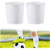Generic Fasce per gambe da calcio, in silicone, per tenere fermi parastinchi e calze da calcio in posizione morbida, per uomo e donna, colore bianco