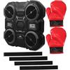 Cabilock Allenatore di Boxe Elettronico Musicale da Parete con Guanti, Nero | Gioco Ritmico Integrato, Uso Domestico Indoor, Struttura in Plastica, Salva Spazio, Migliora Precisione