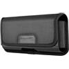 ifundom Marsupio Cintura Uomo Porta Cellulare 4.7-6.1 Pollici in Nylon Nero | Uso Quotidiano e Viaggi All'aperto, Design Verticale, Cintura Regolabile