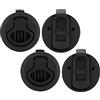YUEHISY Marine Flush Pull Slam Latch Round Ring Lock per Portelli Yacht | Plastica ABS nera con viti e supporto in acciaio, stabilizzata ai raggi UV per condizioni marine difficili
