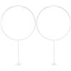 Beaupretty Pezzi Supporto Ferro da 2 Parete Bianco per Palloni Sportivi | Espositore Semplice per Basket e Altri Palloni, Facile da Installare, Uso Domestico e Banco