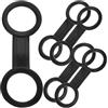 CIYODO 5 Pezzi Fermaglio per Snorkel in Silicone Nero | Installazione Rapida, Collegamento Pratico, Forma Ellittica, per Tubi di Ventilazione e Accessori Subacquei