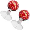 DEARMAMY 2 Pezzi Bussola per Auto da Cruscotto 38mm in ABS Rosso Ventosa | Lettura Facile e Guida Direzionale, Portatile per Camion e Barca, per Escursioni e Avventure All'aperto