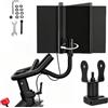 equlup Perno per Schermo Bici, 6x6x12 cm / 2,4x2,4x4,7 Pollici Braccio Girevole per Monitor Supporto Girevole per Schermo Regolabile Staffa per Bici stazionaria in Alluminio per
