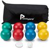 Pointyard Set per gioco di bocce, set di bocce più leggero da 84 mm con 8 bocce in PE | Borsa per il trasporto | Nastro di misurazione - Giochi da famiglia per esterni per cortile/prato/spiaggia