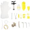 ULTECHNOVO Kit Spurgo Olio Freno Bici Disco Idraulico Montagna, Metallo | Adatto a Manutenzione dei Freni, Adattatore, Bottiglia per Riempimento e Imbuto, Plastica e Metallo