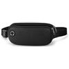 Generic Marsupio per corsa ed escursionismo, design elastico con cintura, tasca antiscivolo per telefono, chiusura a cerniera, borsa sportiva unisex, nero, 22 x 11 cm, 1 pezzo