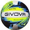 givova Pallone Beach Volley 18 Giallo Fluo/Azzurro Tg. 4