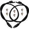 Abaodam 18 Pollici Accessori per Kayak Corda Elastica e Fibbia Fissa | Ricambio per Maniglia, Viti e Dadi, Lunghezza 30cm, Plastica Nera, per Kayak e Barca