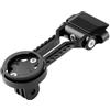 Honseadek Lega di alluminio Bicicletta Computer Mount Extension | Staffa regolabile 135° Ciclismo GPS Holder per Garmin per Bryton per Cateye per igpsport, Luce Anteriore Integrata
