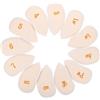 TOYANDONA 12 Pezzi Copricapo per Mazze da Golf Set Golf Iron Covers Bianco PU Copertura Completa Facile da Trasportare per Uomo e Donna Driving Range e Casa