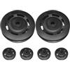 FOMIYES 6 Pezzi Rullo da Fitness Φ90 Larghezza 22,5mm e 25 MM | Pa6 Nero, Cuscinetto Silenzioso, Installazione Semplice, Design Versatile per Accessori e Ricambi
