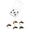 Generic Kit di 5 esche per pesca a mosca bagnata con testa di perline, per trote, spigole, panfish