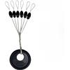 Generic 20 gruppi/120 pezzi altamente raccomandati S/M/L in gomma nera Space Beans tappo ovale pesca galleggiante galleggiante galleggiante pesce gatto flotador pesca galleggiante