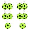 Luxshiny Portachiavi Riflettenti Ciondolo Riflettore Resistente e Luminoso 10 Pezzi a Forma di Palla da Calcio in PVC Giallo per Zaini e Biciclette in Uso Esterno