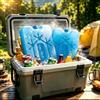 Generic Confezione da 2 sacchetti di ghiaccio per scatole per il pranzo e borsa termica, sottili confezioni refrigeranti congelabili per la conservazione degli alimenti, scatole per il ghiaccio ricaricabili
