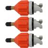JECOMPRIS 3 Pezzi Adattatore Valvola per Pompa SUP e Kayak, Rosso, Compatto | Gomma e Rame, Tenuta Sicura, Accessori Inclusi Ugelli Diversi, per Attività All'aperto e Trekking