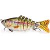 Generic 6 segmentati imitazione pesce esca dura morbida esca per sale d'acqua dolce spigola trota 1pc