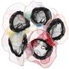 Abaodam 5 Pezzi Rete per Chignon da Balletto Bordo Floreale Regolabile | Rete in Poliestere e Tessuto a Rete, Fascia Elastica e Coulisse, Riutilizzabile, Supporto Uniforme per Prove e Competizioni