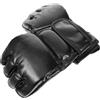 HOLIDYOYO Guantoni da Boxe Mezzo Dito in PU Nero, Polsino Largo Regolabile | Allenamento e Sparring, Assorbimento Confortevole, Facile Pulizia, Stile Elegante, per Arti Marziali