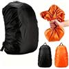 Generic 1/2 pezzi copertura antipioggia per zaino, custodia protettiva impermeabile con bordo elastico per escursionismo, campeggio, ciclismo, viaggi, Arancione+nero, Medium, Zaino