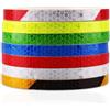 WRITWAA Adesivi Riflettenti per Ruota Bici e Moto, Nastro Nero Arancia | Fascia Riflettente, Uso su Cerchio Bici e Moto, per Guida Notturna e Pioggia, Colore Nero Arancia