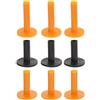 ULTECHNOVO 9 Pezzi Tee da Allenamento Golf in Gomma 88 70 60mm | Set Leggero e Robusto, per Ufficio e Viaggio di Lavoro, Forma Interna Casuale, Uso Pratico Colore Casuale