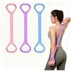Generic 3 fasce di resistenza a forma di 8, fasce elastiche per esercizi con maniglie, fasce elastiche per allenamento di braccia, schiena e spalle, attrezzature da palestra a casa per yoga, pilates e