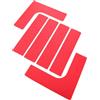Beavorty Tappetino Segnaletico per Campo da Tennis e Pickleball, Rosso TPR | Facile da Installare e Rimuovere, Antiscivolo Rivestimento Uv, Uso Interno ed Esterno su Superfici Sportive