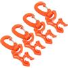 DEARMAMY 4 Pezzi Clip per Tubo Subacqueo, Gancio per Immersione, Acciaio Inox e Pp, Rosso, per Fissaggio Stabile del Tubo, Accessorio Regolatore Subacqueo e Snorkeling