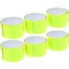TOMETURE 6 Pezzi Bracciale Riflettente, Fascia Riflettente Sportiva, Bracciale Catarifrangente Giallo in PVC e Lamina d'Acciaio, Alta visibilità, Design Slap-on, per Adulti Colore Casuale