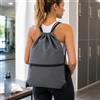 Generic Zaino con coulisse, zaino sportivo impermeabile di grande capacità da 36 a 55 l, con tasca indipendente con cerniera, leggero da palestra, Grigio, One Size, Sportivo