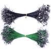 Artibetter 100 Pezzi Filo da Pesca in Acciaio Anti Morso Super Resistente | Lunghezza 15cm, Uso per Acqua Dolci e Pesca All'aperto, Colore Verde Nero, per Esche e Filo Principale