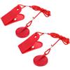 DEARMAMY 2 Pezzi Chiave Magnetica di Sicurezza per Tapis, Sostituzione Rossa | ABS e Magnete, Facile da Attaccare, Controllo Rapido di Arresto, per Palestra e Casa
