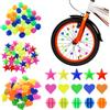 Tenbrachian 240 Pezzi Decorazione per Raggi della Bicicletta, Accessori Bici Bambina Bambino, Colorate Perline per Raggi delle Ruote, Riflettenti Accessori per Bicicletta (Rotonde, a Stella, a Cuore)