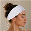 Generic 1 fascia sportiva bianca per capelli, assorbe il sudore, antiscivolo, traspirante