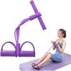 FrostyFlair Corda di resistenza multifunzionale per allenamento a casa e trainer addominali, fascia a resistenza con 4 tubi per allenamento completo del corpo, tubi in TPE resistente per