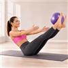 Generic Confezione da 1 mini palla da pilates, 22,5 - 24,9 cm, morbida palla anti-scoppio per esercizi, viola o verde, per allenamento di base, equilibrio, palestra domestica, viola