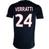 PSG Paris Saint Germain - Maglietta calciatore Marco Verratti, numero 24, collezione ufficiale Paris Saint Germain, uomo, Blu (blu)