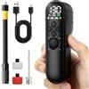 GPUTEK Pompa per Bicicletta Elettrica, Accessori per Bicicletta 130 PSI Mini Bicycle Pump con Manometro Digitale, Spegnimento Automatico con valvola Presta e Schrader