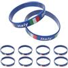 POPETPOP 20 Pezzi Braccialetto Sportivo in Silicone Bandiera, per Calcio | Leggero e Resistente al Sudore, Collezionabile, per Giovani e Feste Calcio