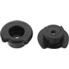 HOMSFOU 2 Pezzi Tappi Terminali per Attrezzatura Fitness in ABS Nero, Set | Home Gym e Centri Allenamento, Installazione Semplice, Design Antifall, Riduce L'usura Terminale