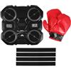 Toyvian Macchina da Boxe Elettronica Musicale da Muro, Nero | Allenamento Indoor, Migliora le Abilità di Pugilato, Plastica, Guanti Inclusi, Salvaspazio